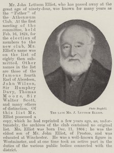 The late Mr J Lettsom Elliot