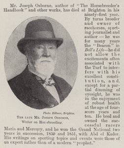 The late Mr Joseph Osborne, Writer on Horsebreeding