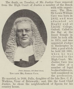 The Late Mr. Justice Cave by English Photographer