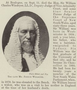 The Late Mr Justice Windeyer by English Photographer