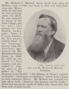 The late Mr Michael G Mulhall, Statistician by English Photographer