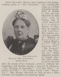 The late Mrs Alexander, Popular Writer by English Photographer