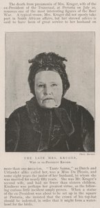 The late Mrs Kruger, Wife of Ex-President Kruger by English Photographer