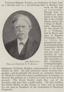 The late Professor D E Hughes by English Photographer