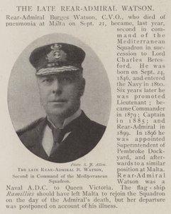 The late Rear-Admiral B Watson, Second in Command of the Mediterranean Squadron by English Photographer