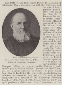 The late Reverend James Porter, DD, Master of Peterhouse, Cambridge by English Photographer