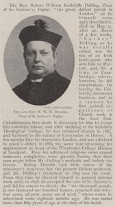 The late Reverend R W R Dolling, Vicar of St Saviours, Poplar by English Photographer