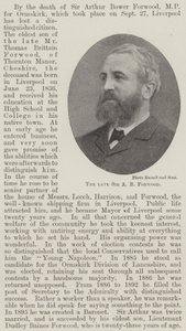 The late Sir A B Forwood by English Photographer
