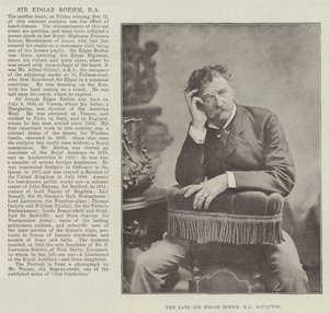 The Late Sir Edgar Boehm, RA, Sculptor by English Photographer