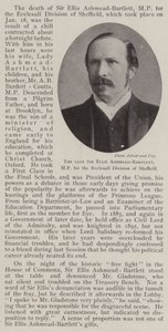 The late Sir Ellis Ashmead-Bartlett, MP for the Ecclesall Division of Sheffield by English Photographer