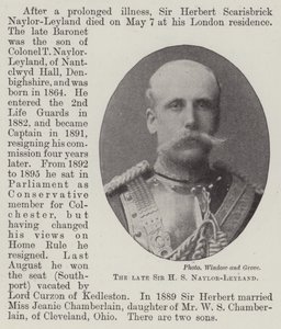 The late Sir H S Naylor-Leyland