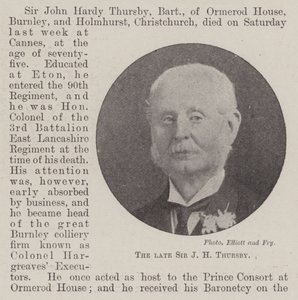 The Late Sir J H Thursby
