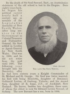 The Late Sir Saul Samuel
