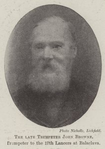 Trumpeter John Browne, Trumpeter to the 17th Lancers at Balaclava by English Photographer
