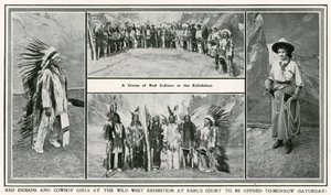 The Opening of the Golden West Exhibition at Earls Court: Red Indians and Cowboy Girls by English Photographer