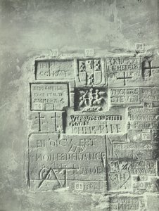 Tower of London: inscriptions in Beauchamp Tower, 1899 by English Photographer