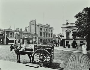 Upper Richmond Road: west from Putney High Street, showing horse drawn vehicle in foreground, 1880 by English Photographer