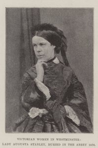 Victorian Women in Westminster, Lady Augusta Stanley, Buried in the Abbey 1876 by English Photographer
