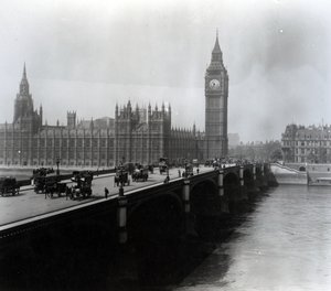 View of Westminster Bridge and the Houses of Parliament by English Photographer