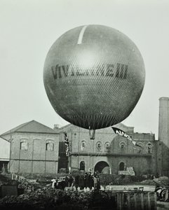 Vivienne III Balloon in Front of the Wandsworth Gas Company, 1898 by English Photographer