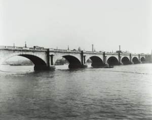 Waterloo Bridge: View from the North Bank, 1895 by English Photographer