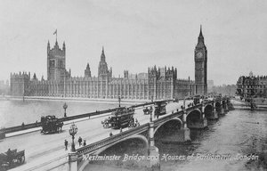 Westminster Bridge and the Houses of Parliament by English Photographer