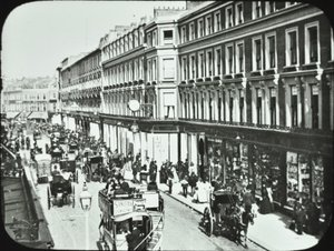 Whiteleys, Westbourne Grove, Westminster LB: looking west, 1895 by English Photographer