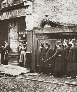 Winston Churchill during the Siege of Sydney Street, London 1911