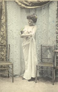 Woman Holding a Toby Jug by English Photographer
