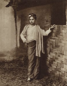 Woman of Mongolian Descent in a Village in Burma by English Photographer