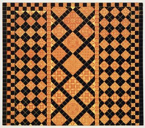 14th century pavement from Worcester Cathedral Choir School, illustration from Specimens of Tile Pavements, Drawn from Existing Authorities, by Henry Shaw, 1858