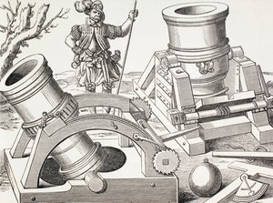 16th Century Mortars on Moveable Carriages, c.1880