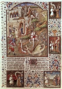 St. George Killing Dragons by English School