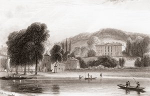 19th Century View of Beaumont Lodge, Old Windsor, Berkshire, England by English School