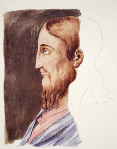 2nd Century portrait of Christ from the Roman Catacombs, drawing attributed to T. Heaphy, reproduced in The Outline of History: being a plain history of life and mankind by H.G. Wells, London
