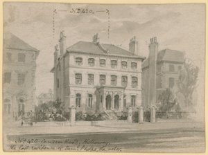 420 Camden Road, Holloway, the Last Residence of Samuel Phelps, the Actor by English School