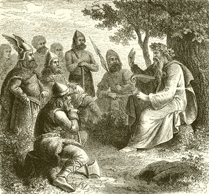 A Bard Singing the Deeds of Teuton Warriors