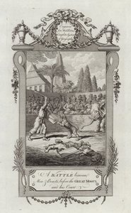 A Battle between Men & Beasts by English School