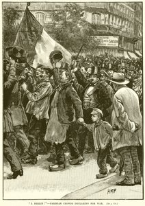 A Berlin!--Parisian Crowds declaring for War by English School