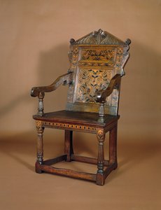 A Charles I Armchair, Mid 1600s by English School