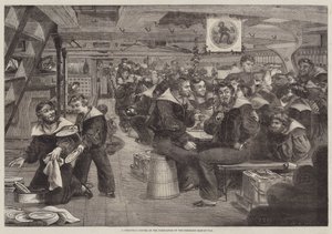 A Christmas Dinner in the Forecastle of the Pembroke Man-of-War by English School