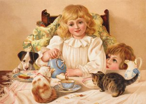 A Family Tea Party by English School