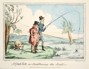 A Good Bite or Swallowing the Bait, pub. 1835 by English School