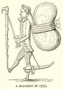 A Macaroni in 1772 by English School