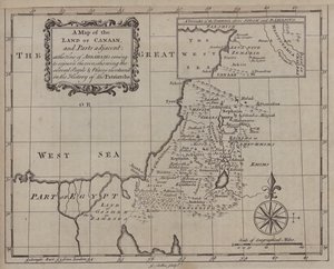 A Map of the Land of Canaan at the Time of Abraham by English School