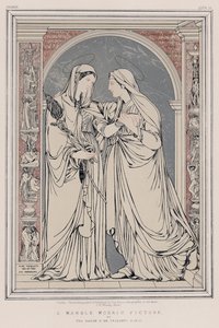 A Marble Mosaic Picture by The Baron H de Triqueti, Paris