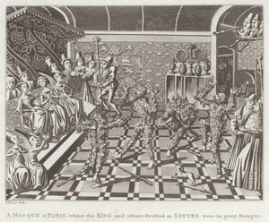 A Masque at Paris, Where the King and Others Dressed as Satyrs Were in Great Danger by English School