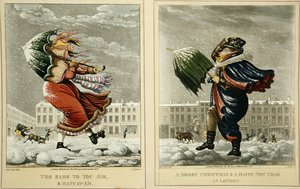 A Merry Christmas and a Happy New Year in London: And the Same to You, Sir, and Many of Em, engraved by G. Hunt, 1827