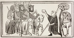 A Message is brought to a King and his Army, c.1880 by English School