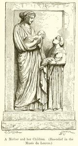 A Mother and her Children by English School